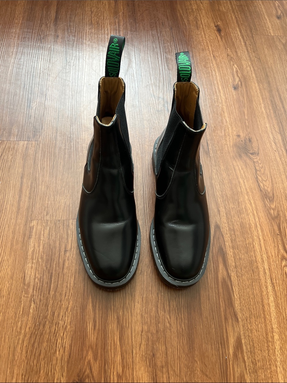 Solovair Dealer Boots - Shiny Black - Men’s Size 9.5 US